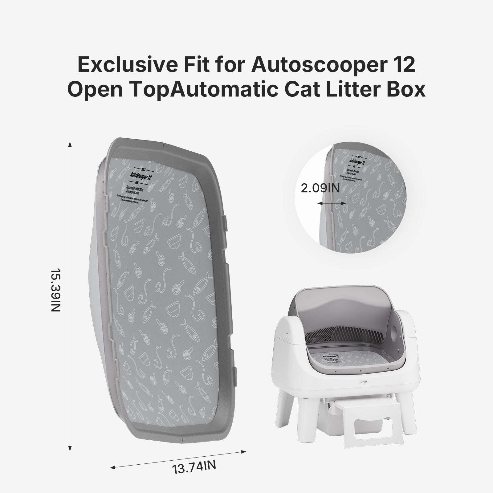 AutoScooper 12 Litter Base Pad – 2er-Pack