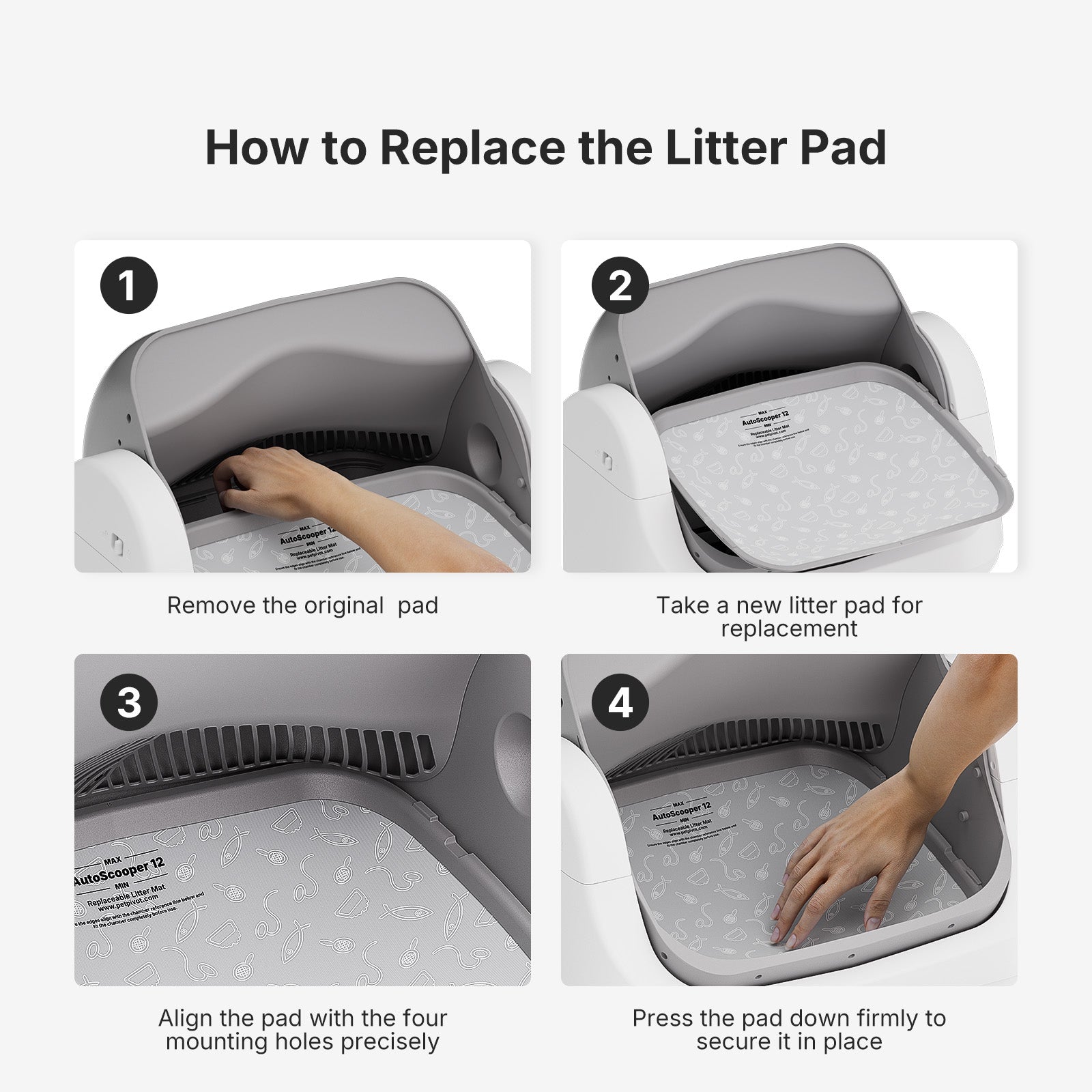 AutoScooper 12 Litter Base Pad – 2er-Pack