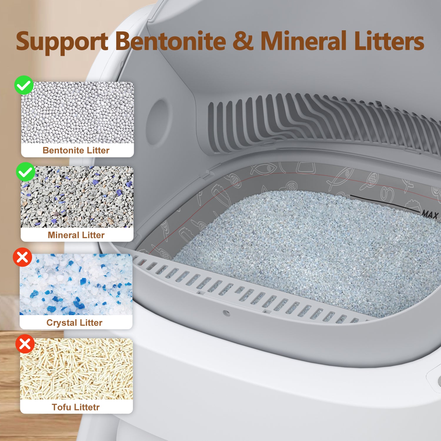 PetPivot Automatic Cat Litter Box Self-Cleaning with Safety Protection, Mat and Trash Bags Included