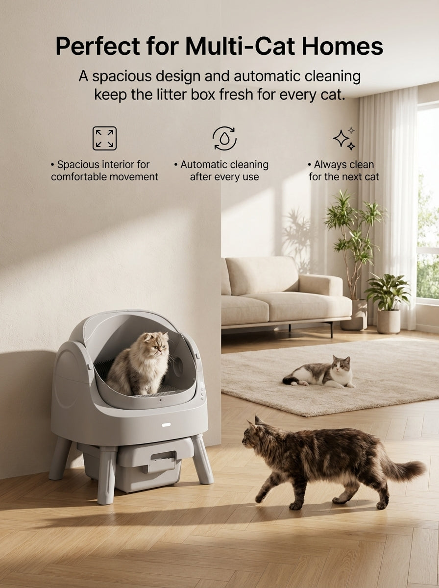 Bac à litière pour chat AutoScooper 11, gris