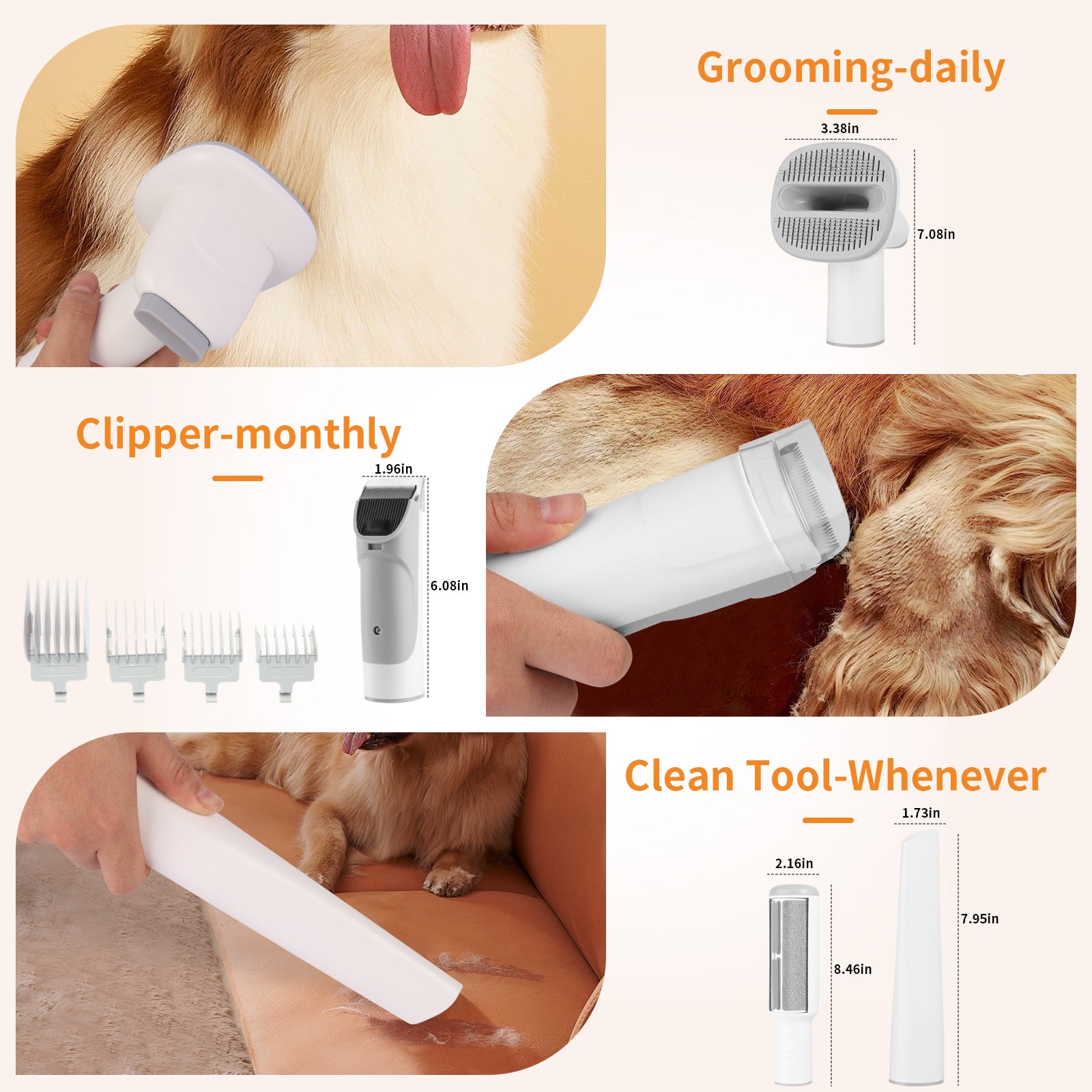 Pet Grooming Vacuum | Low-Noise & Efficient Shedding Removal