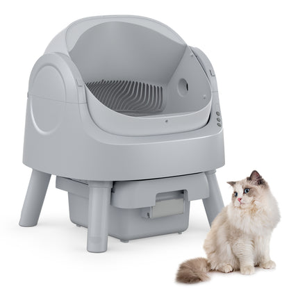 PetPivot Automatic Cat Litter Box Self-Cleaning with Safety Protection, Mat and Trash Bags Included