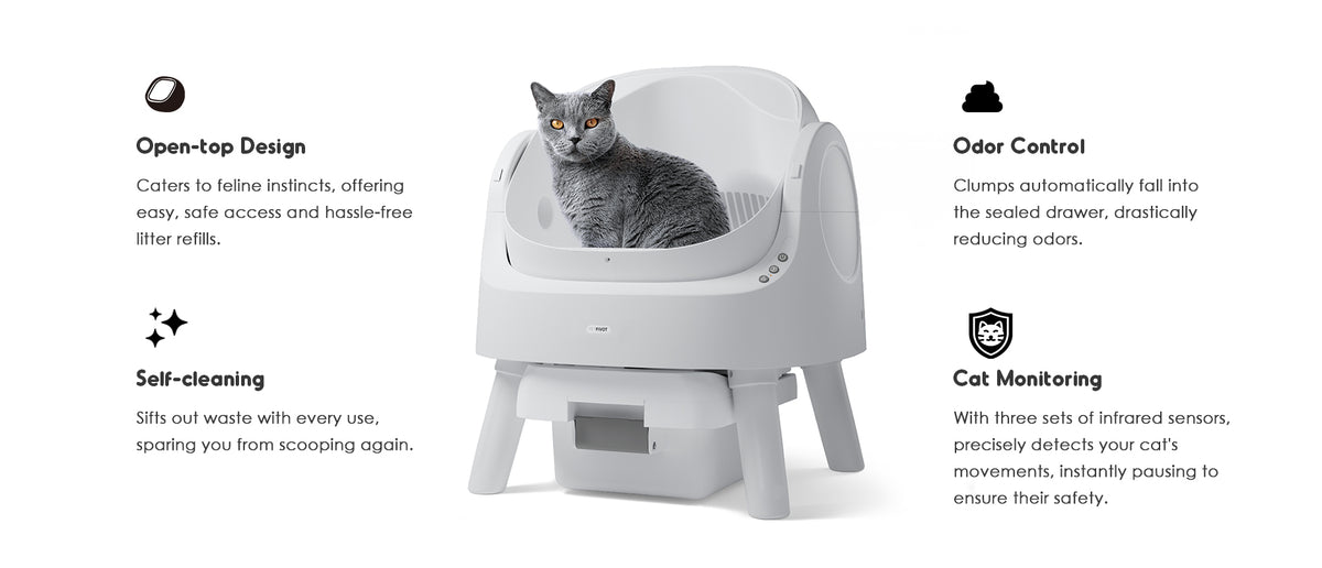 Autoscooper 11 Open-top Self-cleaning Smart Cat Litter Box-PetPivot