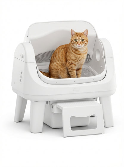 AutoScooper 12 Cat Litter Box-Soft Gray