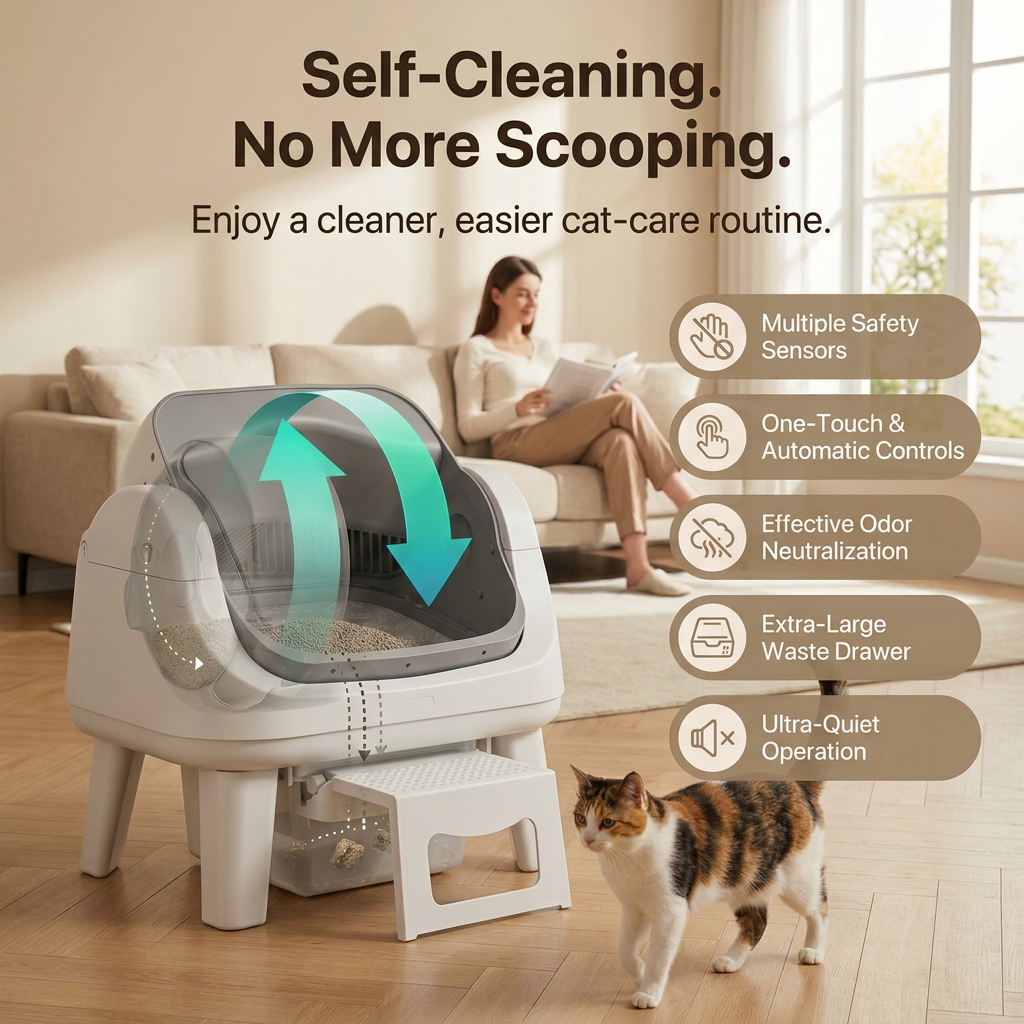 Self-Cleaning. No More Scooping.